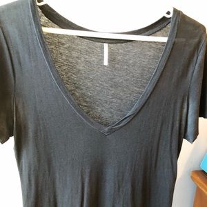 Black v-neck T-shirt